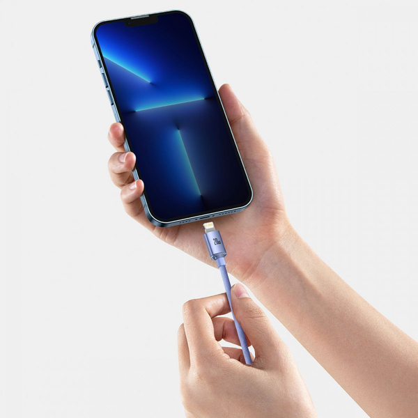 Кабель Baseus Crystal Shine Series Fast Charging Type-C to Lightning 20W (1.2m) Purple, зображення 5