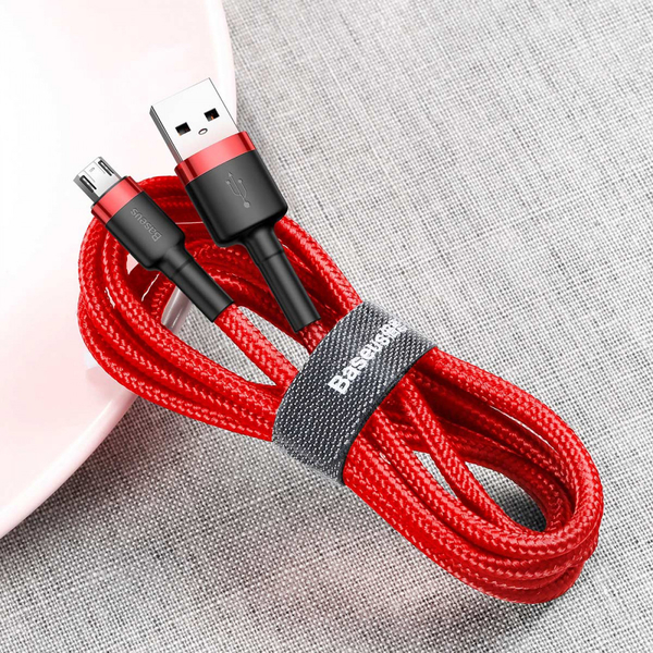 Кабель Baseus Cafule Micro USB 1.5A (2m) Gray/black, изображение 3