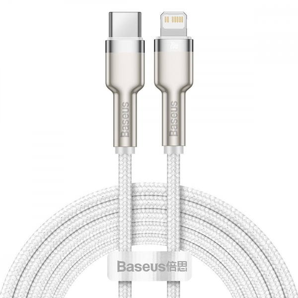 Кабель Baseus Cafule Metal Type-C to Lightning PD 20W (2m) White
