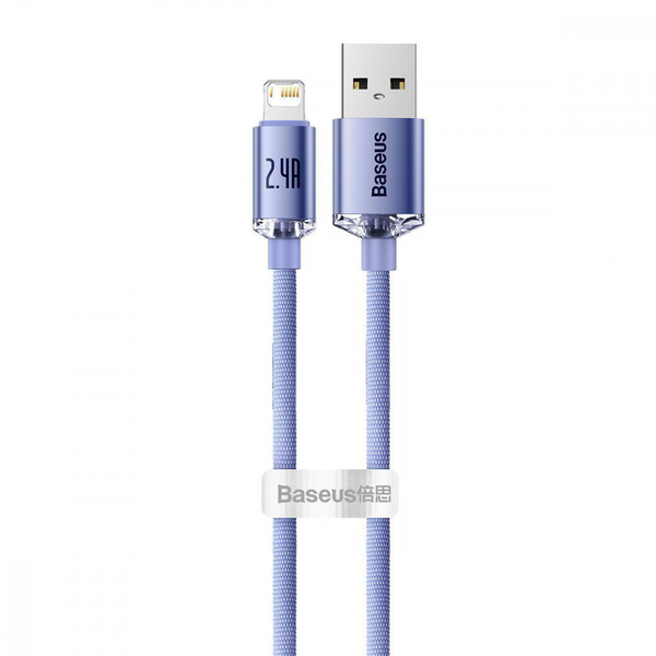 Кабель Baseus Crystal Shine Series Fast Charging Lightning 2.4A (2m) Purple