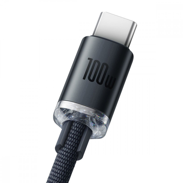 Кабель Baseus Crystal Shine Series Fast Charging Type-C 100W (2m) Blue, зображення 4