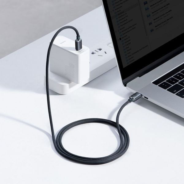 Кабель Baseus Crystal Shine Series Fast Charging Type-C to Type-C 100W (1.2m) Blue, зображення 4