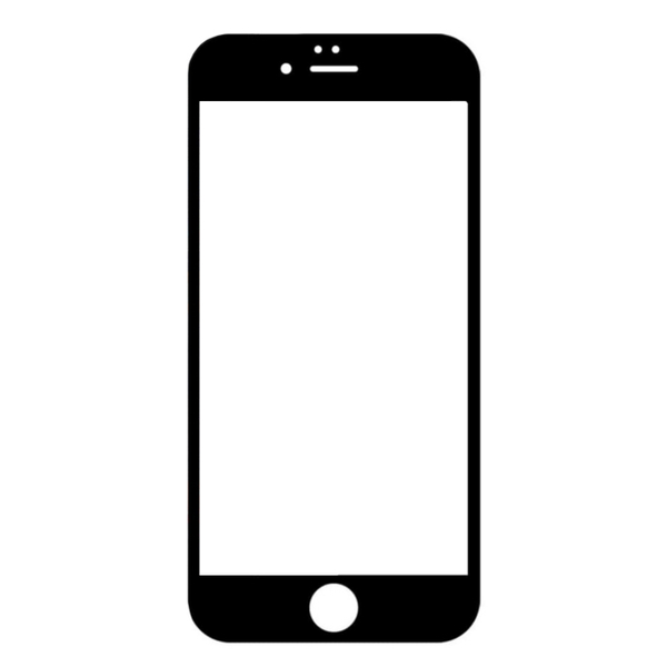 Защитное стекло для iPhone 6/6S Black Full Glue 9D