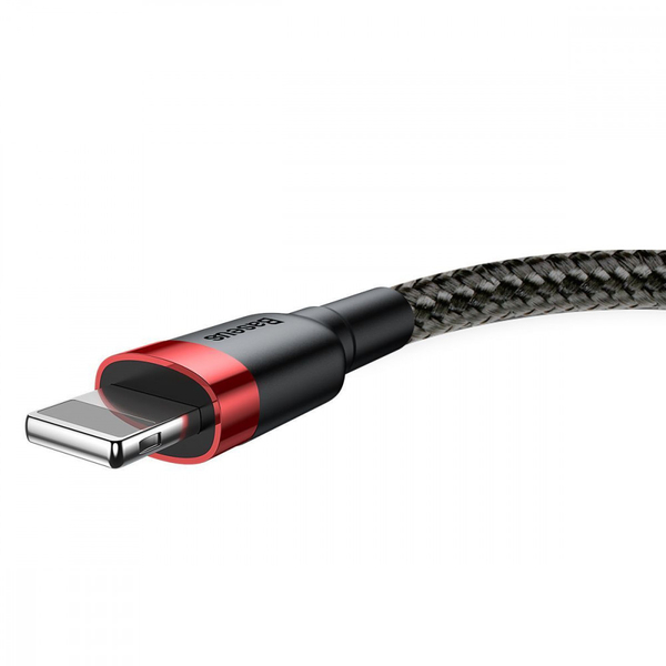 Кабель Baseus Cafule Lightning 1.5A (2m) Red/black, зображення 7