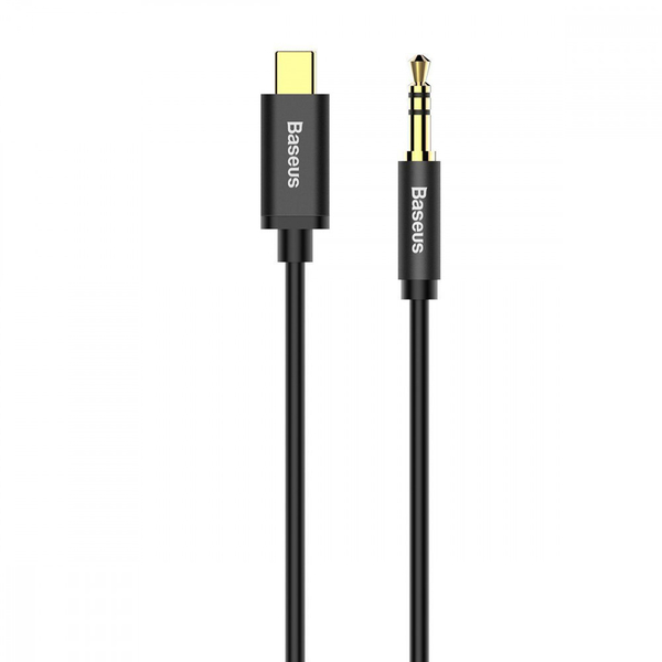 Кабель AUX Baseus Yiven Type-C to 3.5 mini jack (1.2m) Black