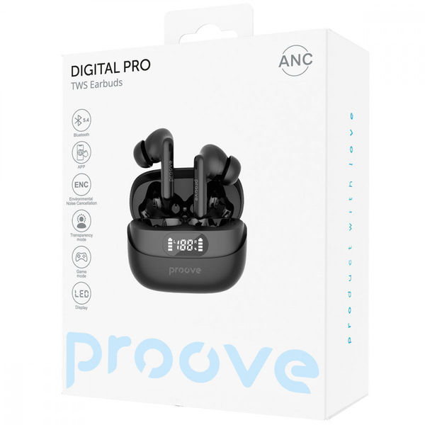 Бездротові навушники Proove Digital Pro TWS with ANC (APP) White, зображення 2