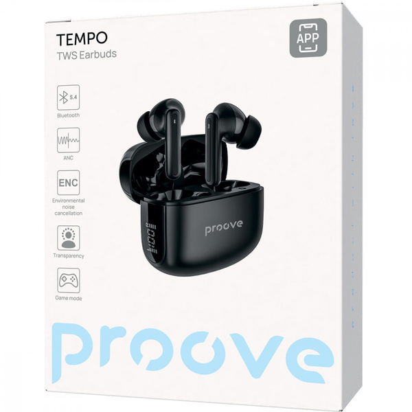 Бездротові навушники Proove Tempo TWS with ANC (APP) White, зображення 2
