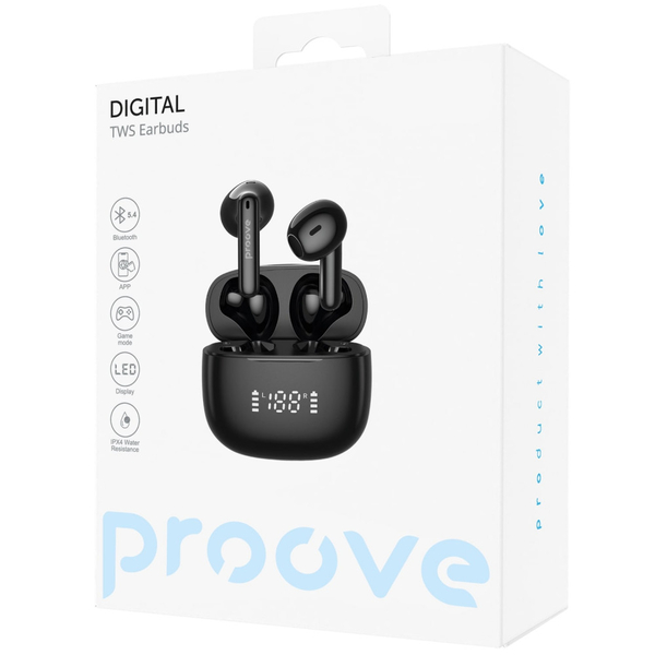 Бездротові навушники Proove Digital TWS (APP) Black, изображение 2