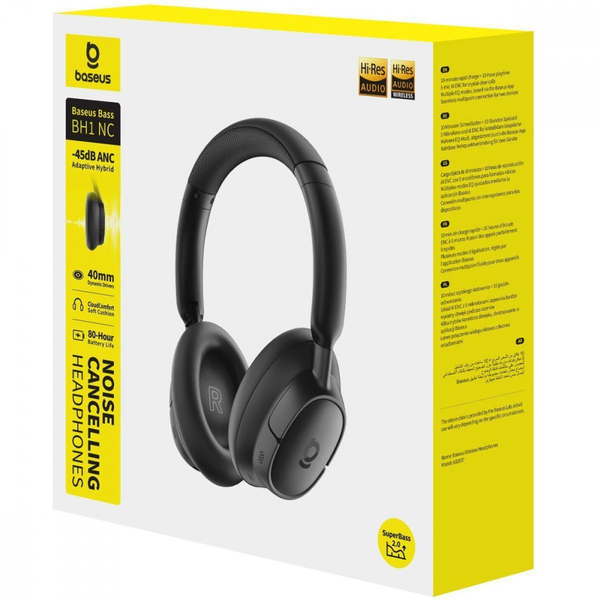 Бездротові навушники Baseus Bass BH1 NC Black, изображение 2