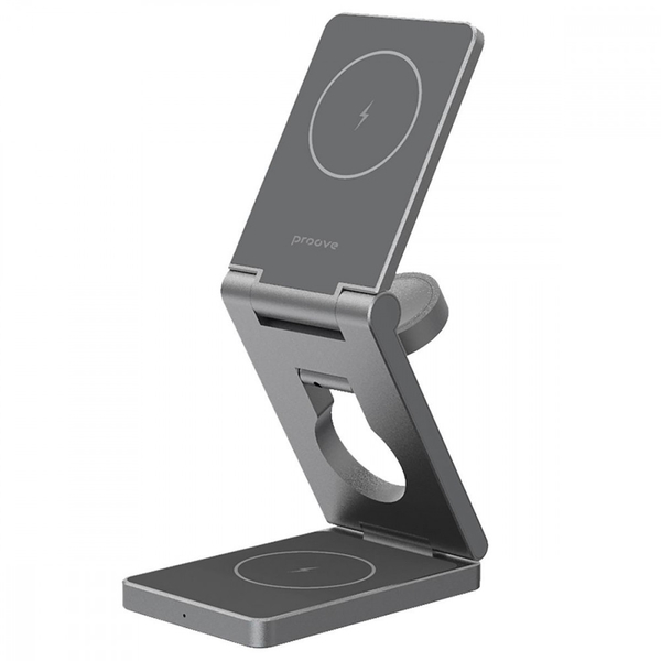 Бездротовий зарядний пристрій Proove Titan Volt 3 in 1 Gray