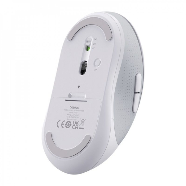 Бездротова Комп'ютерна Миша Baseus F02 Ergonomic Wireless Mouse (without Battery) White, изображение 2
