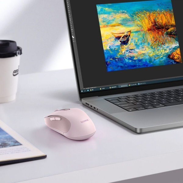 Бездротова Комп'ютерна Миша Baseus F02 Ergonomic Wireless Mouse (without Battery) White, зображення 13