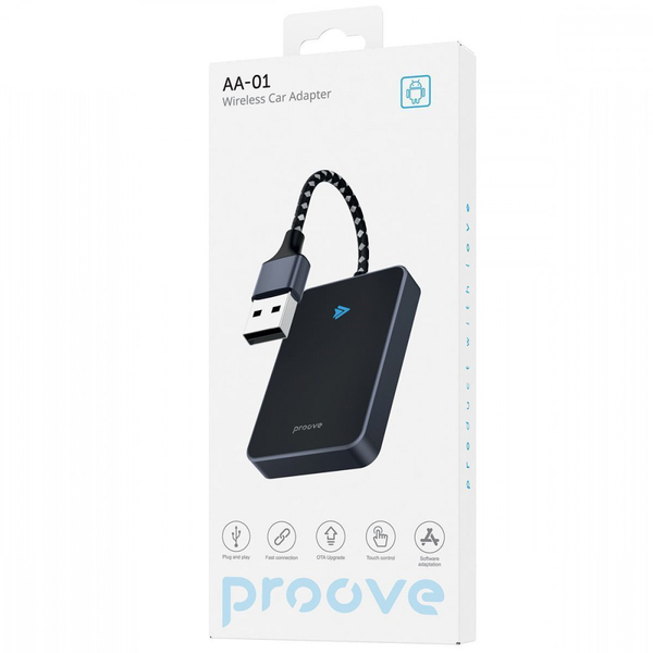 Бездротовий адаптер Android Auto Proove AA-01 Wireless Car Adapter Black, изображение 2