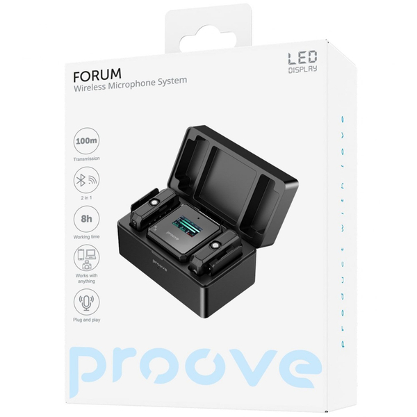 Бездротовий петличний мікрофон Proove Forum Black, изображение 2