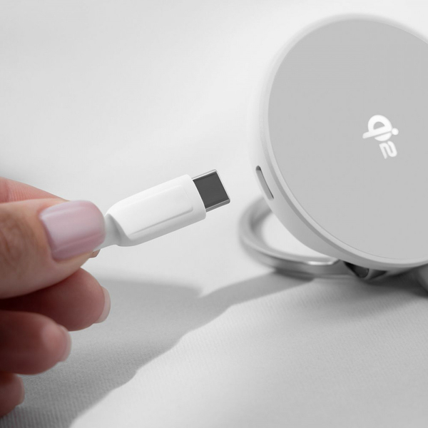 Бездротовий зарядний пристрій Proove Knocker 2 in 1 Qi2 White, изображение 8