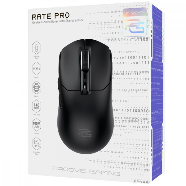 Бездротова ігрова миша Proove Gaming Rate Pro with Charging Dock White, зображення 2