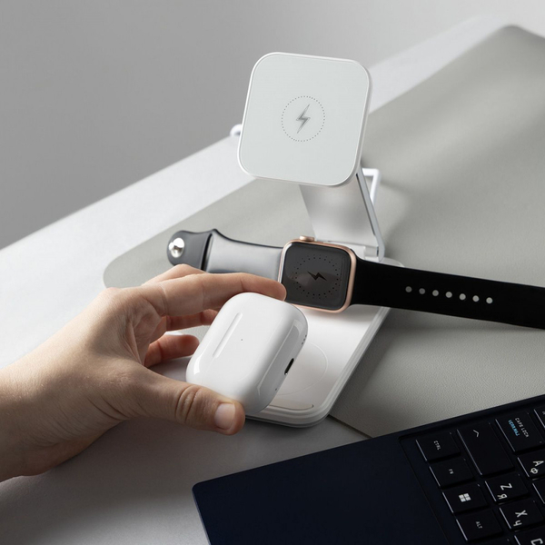 Бездротовий зарядний пристрій Proove Energy Fold 3 in 1 White, изображение 13