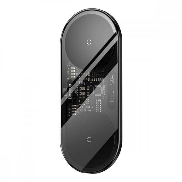 Бездротовий ЗП Baseus Digital LED Display 2in1 20W Black, зображення 3