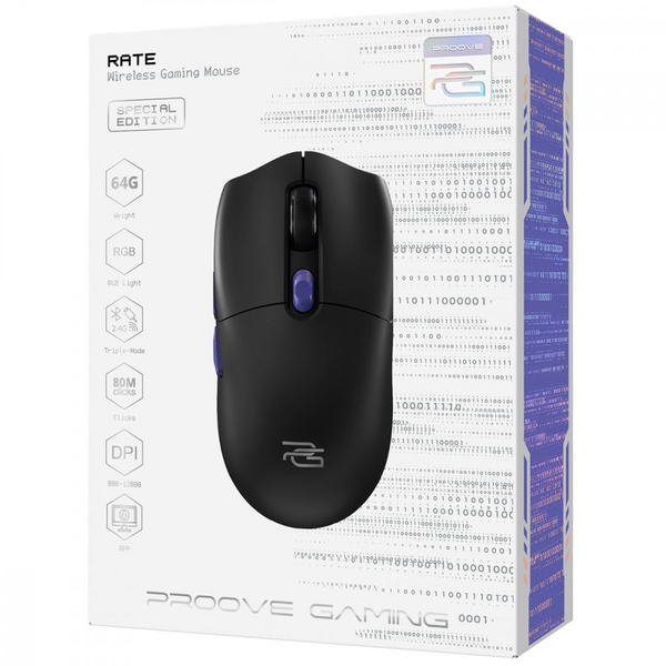 Бездротова ігрова миша Proove Gaming Rate Special Edition Black/purple, изображение 2