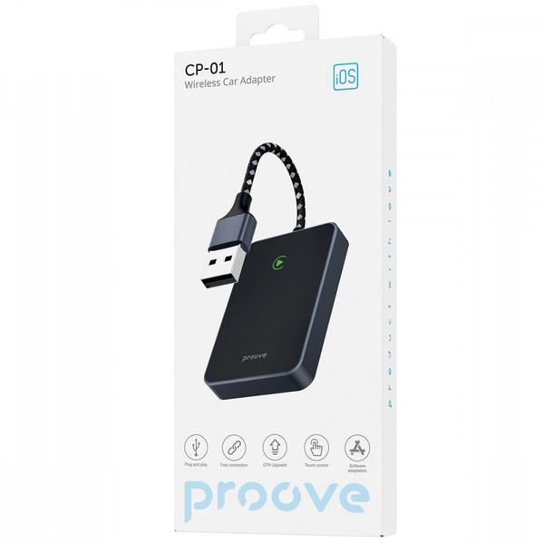 Бездротовий адаптер CarPlay Proove СP-01 Wireless Car Adapter Black, изображение 2