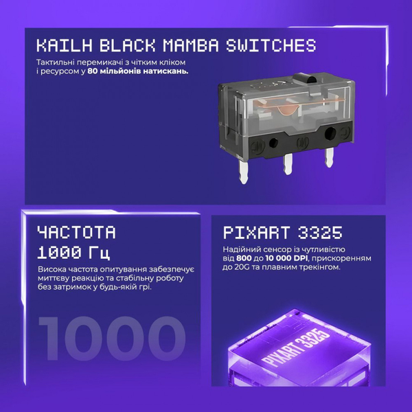 Бездротова ігрова миша Proove Gaming Everon Black, изображение 12