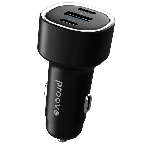Автомобільний зарядний пристрій Proove Flash 60W (2Type-C + USB) Black