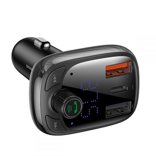 Автомобільний зарядний пристрій Baseus FM Launcher S-13 36W (PD+QC3.0) Type-C+2USB Black, зображення 10