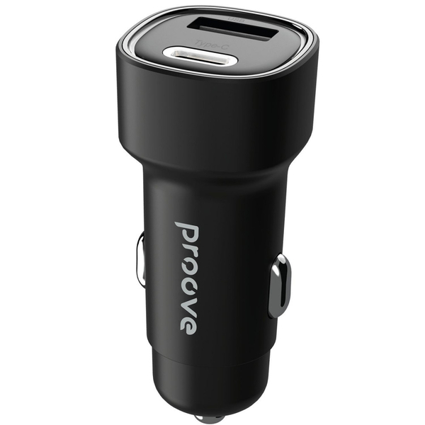 Автомобільний зарядний пристрій Proove Flash 48W (Type-C + USB) Black, изображение 3