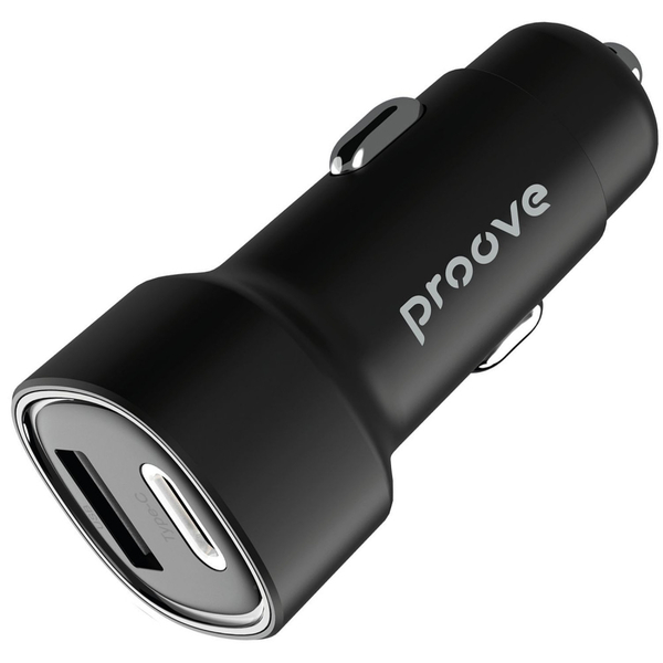Автомобільний зарядний пристрій Proove Flash 48W (Type-C + USB) Black, изображение 5