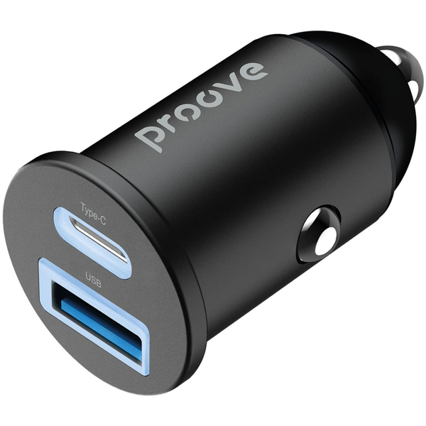Автомобільний зарядний пристрій Proove Tiny Power 30W (Type-C + USB) Black, изображение 4