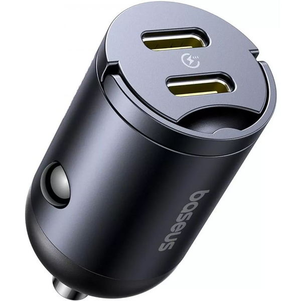 Автомобільний зарядний пристрій Baseus Tiny Star Mini Car Charger 2xType-C 30W Black