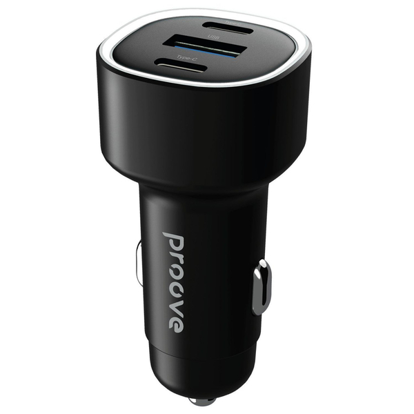 Автомобільний зарядний пристрій Proove Flash 60W (2Type-C + USB) Black, изображение 2