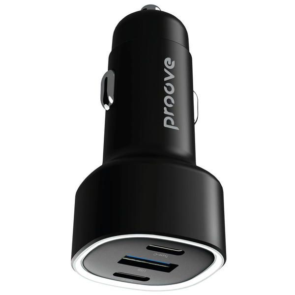 Автомобільний зарядний пристрій Proove Flash 60W (2Type-C + USB) Black, изображение 3
