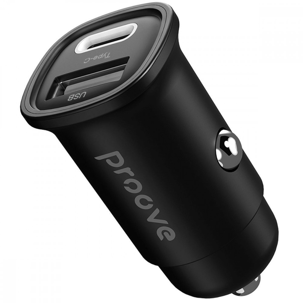 Автомобільний зарядний пристрій Proove Flash 30W (Type-C + USB) Black, зображення 3