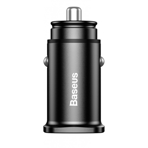 Автомобільний зарядний пристрій Baseus Square Metal QC 3.0 30W 2USB Black