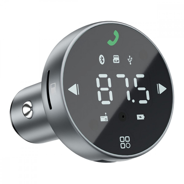 Автомобільний зарядний пристрій Proove FM Launcher Sound Sync 30W (PD+QC3.0) Type-C+USB Gray, зображення 3