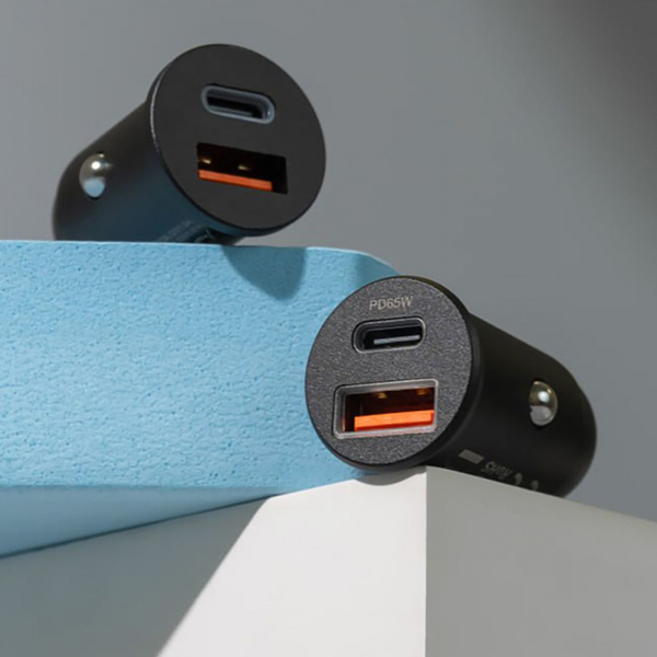 Автомобільний зарядний пристрій Proove Tiny Power Pro 65W (USB + Type-C) Black, зображення 7