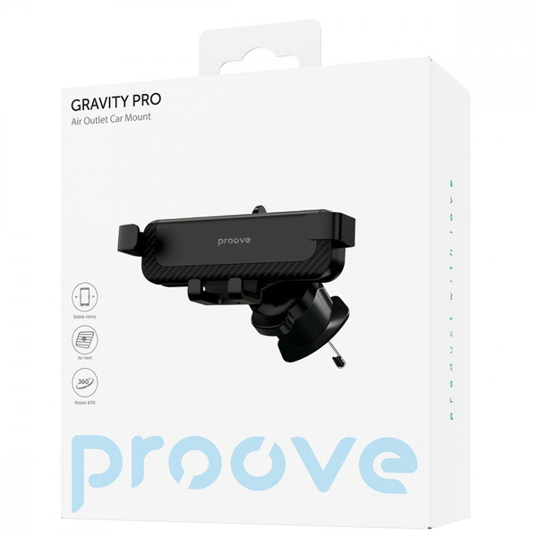Автомобільний тримач Proove Gravity Pro Air Outlet Car Mount Black, зображення 2