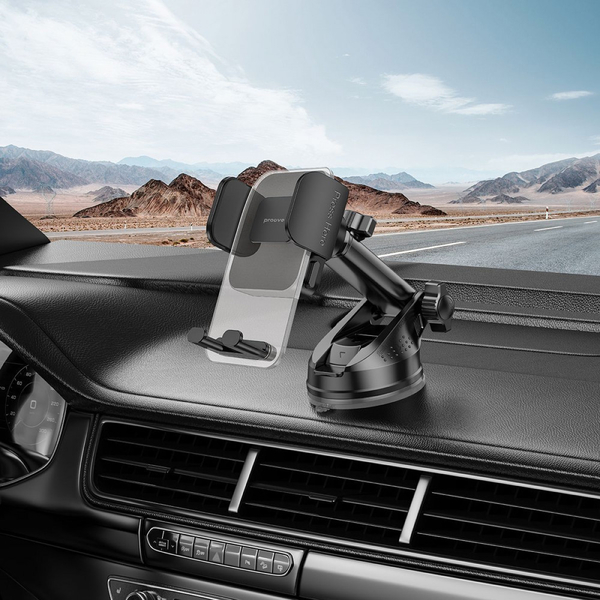 Автомобільний тримач Proove Crystal Clamp Plus Suction Type Car Mount Black, изображение 3
