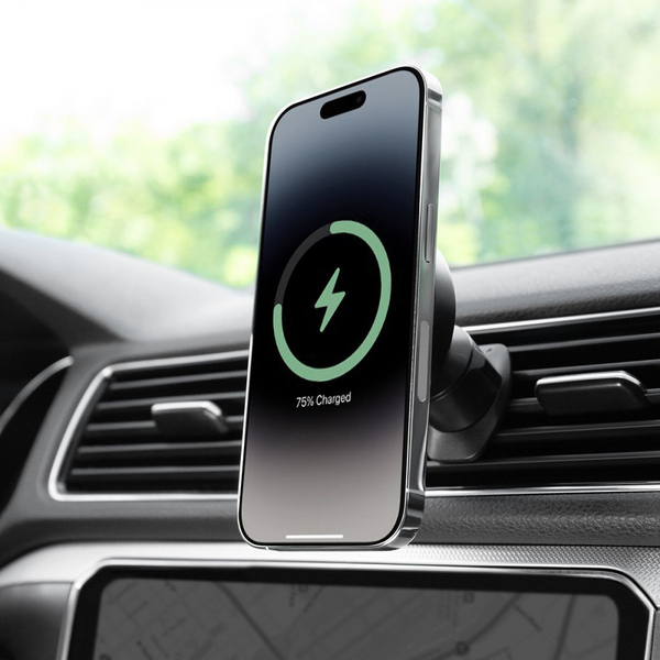 Автомобільний тримач з бездротовою зарядкою Proove Light Circle 15W Black, изображение 4