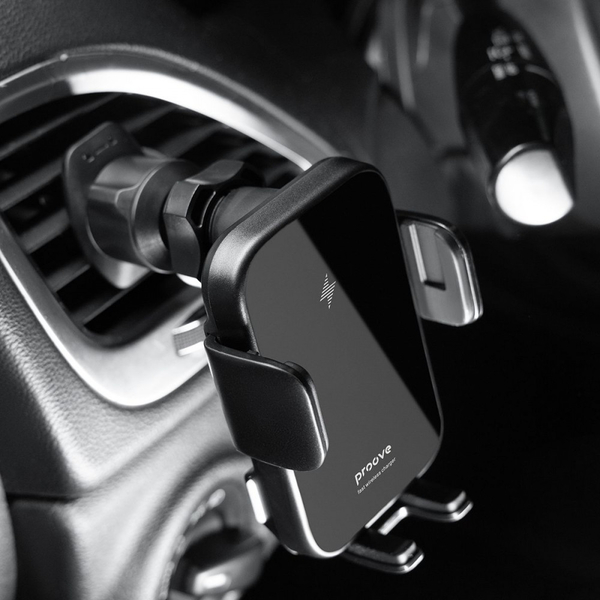 Автомобільний тримач з бездротовою зарядкою Proove Triple Clamp 15W Black, изображение 5
