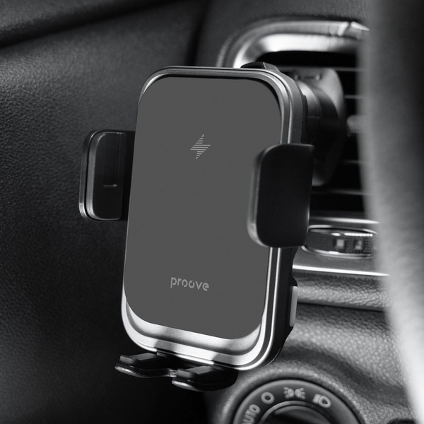 Автомобільний тримач з бездротовою зарядкою Proove Nitro Charge 15W Matte black, зображення 3