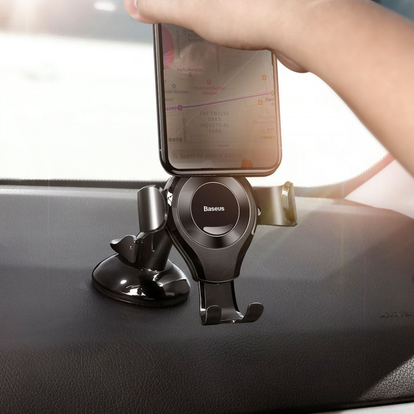Автомобільний тримач Baseus Osculum Type Gravity Car Mount Black, изображение 3