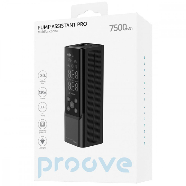 Автомобільний насос Proove Pump Assistant Pro 120W 7500mAh Black, изображение 2