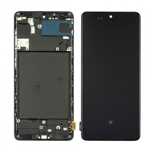 Дисплей Samsung A715F Galaxy A71, Black OLED (Big Glass) F