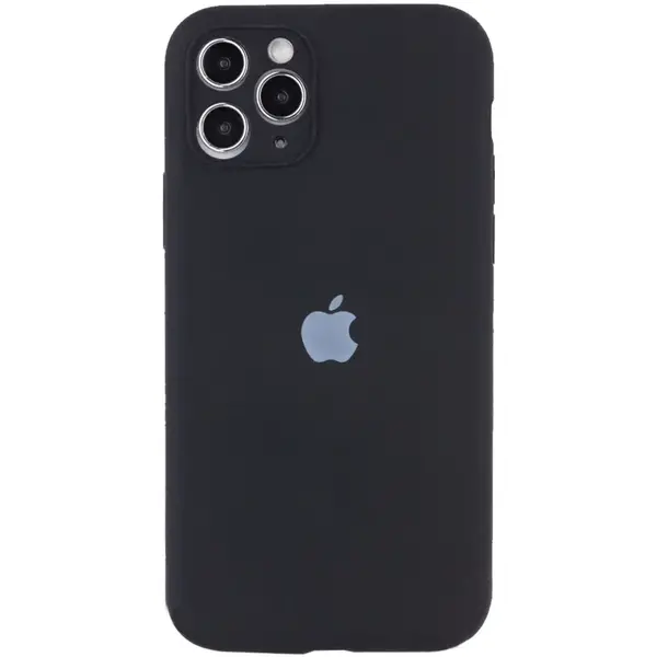 Чохол силіконовий Full Cover Apple iPhone 12 Pro Max Black закрита камера