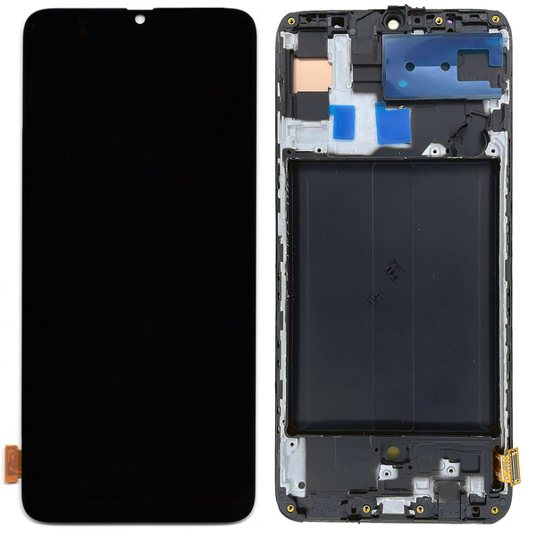 Дисплей Samsung A705F Galaxy A70, Black OLED (Big Glass) F