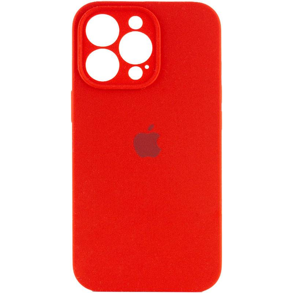 Чехол силиконовый  Full Cover Apple iPhone 13 Pro Max Red закрытая камера