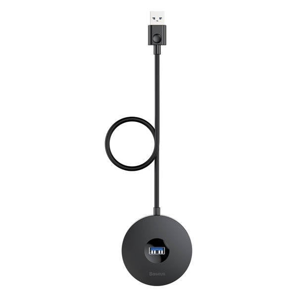 USB-хаб Baseus round box HUB adapter (USB3.0 to USB3.0*1+USB2.0*3) 1m Black (CAHUB-U01)