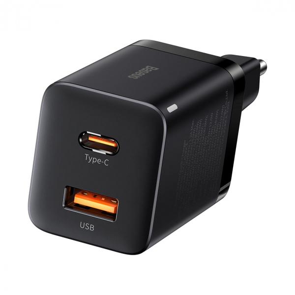 Сетевое зарядное устройство Baseus Super Si Pro Quick Charger C+U 30W EU Black (CCSUPP-E01)
